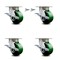Service Caster 4 Inch Kingpinless Green Poly on Steel Wheel Caster Brakes 2 Swivel Locks, 4PK SCC-KP30S420-PUR-GB-SLB-BSL-2-SLB-2 - alternate 1